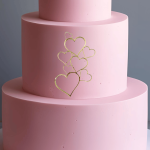 gold mirror heart face topper