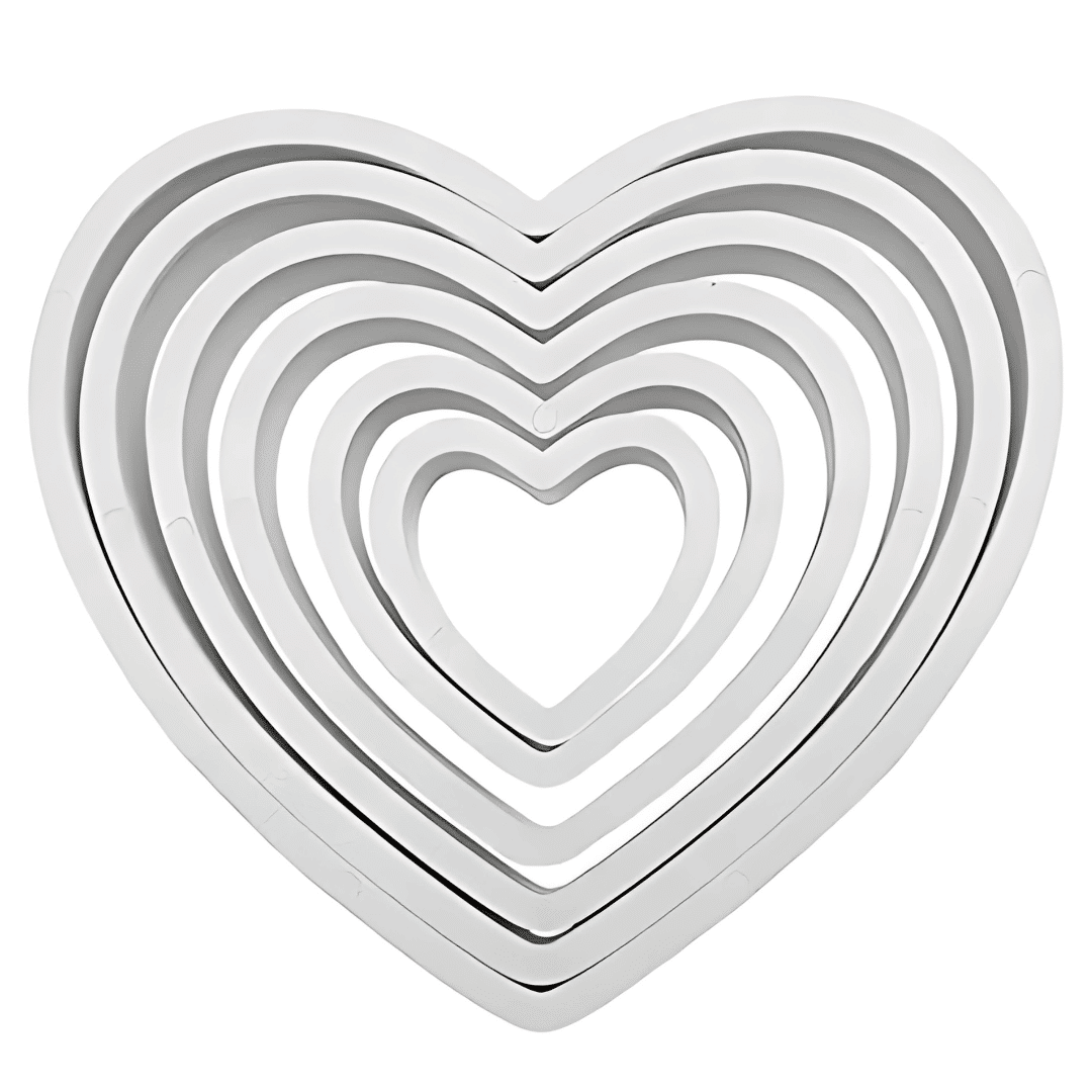 6 Heart Cookie Cutters | Baking Supplies