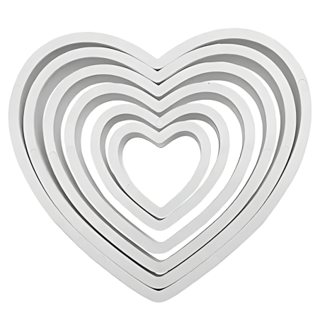 6 Heart Cookie Cutters | Baking Supplies