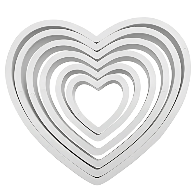 6 Heart Cookie Cutters | Baking Supplies