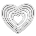6 Heart Cookie Cutters | Baking Supplies