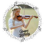 Edible photo music round 24 cm