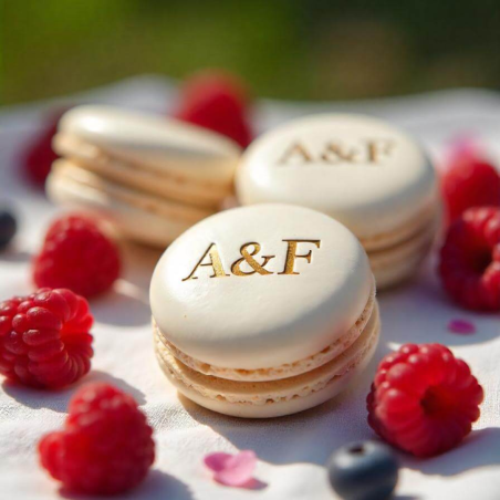 personalized macarons with text