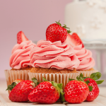strawberry-flavored cupcake