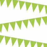 green pennant garland