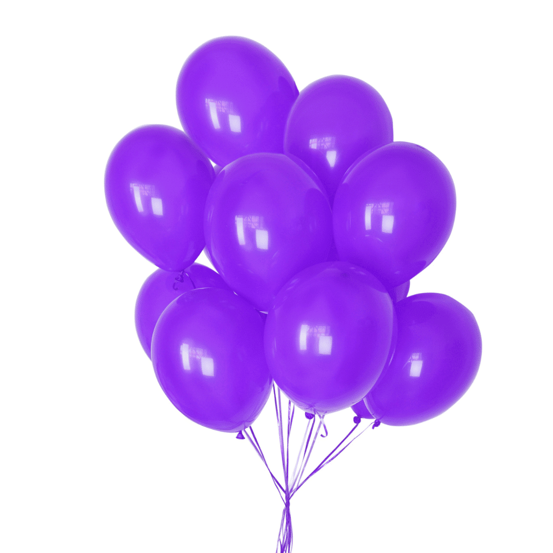 10-Purple Balloons