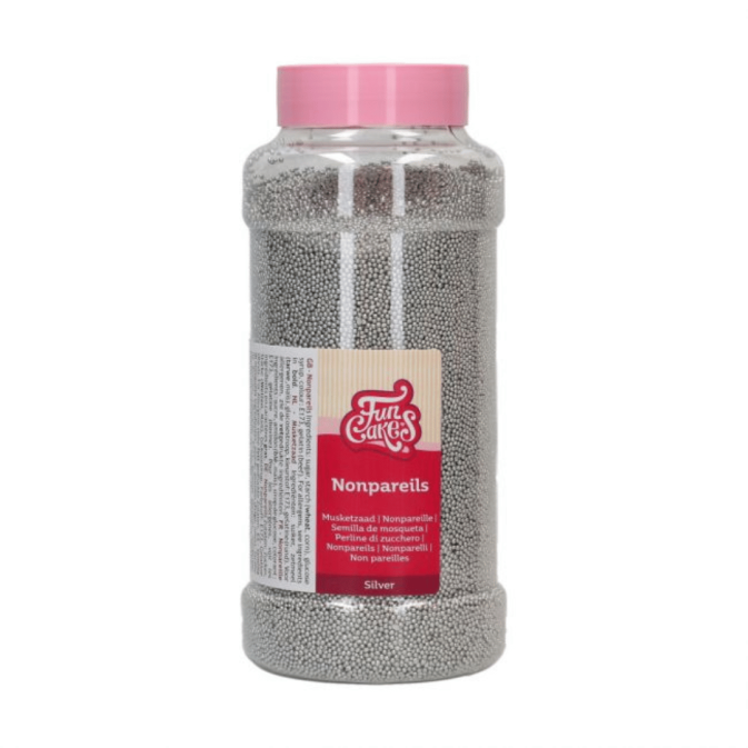 Mini silver sugar pearls 1 mm - 800 gr