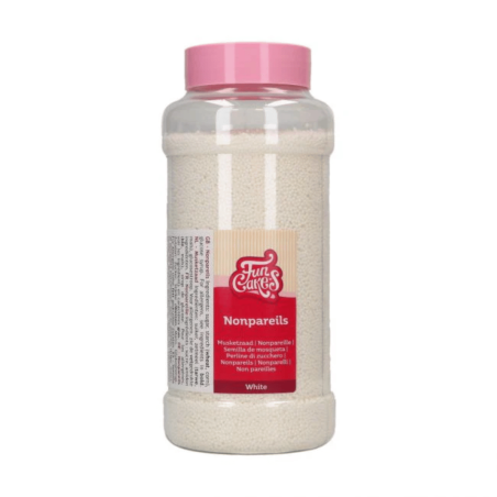 jar of Mini white sugar pearls 1 mm - 800 gr