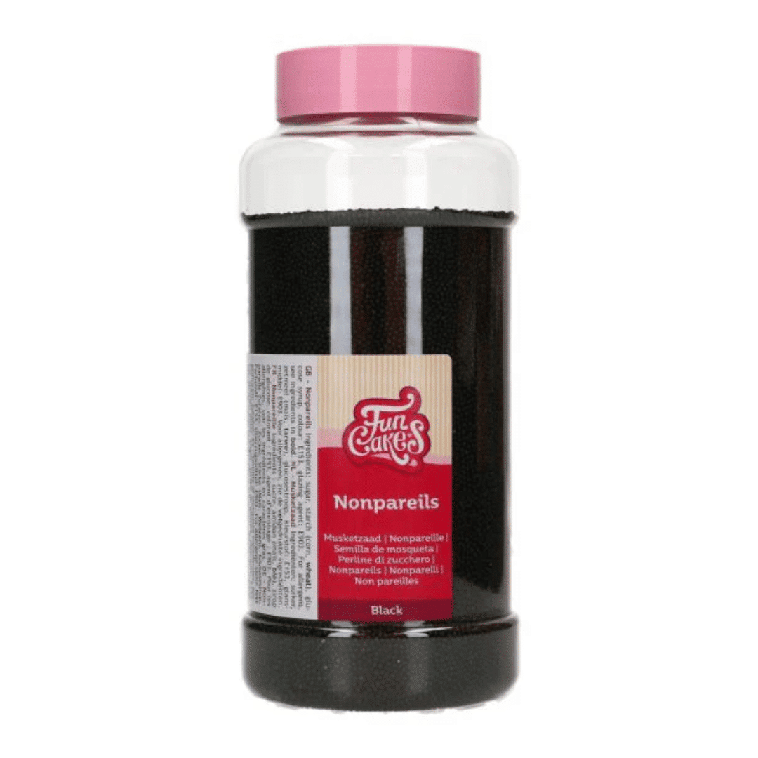 jar of mini black sugar pearls 1 mm - 800 gr