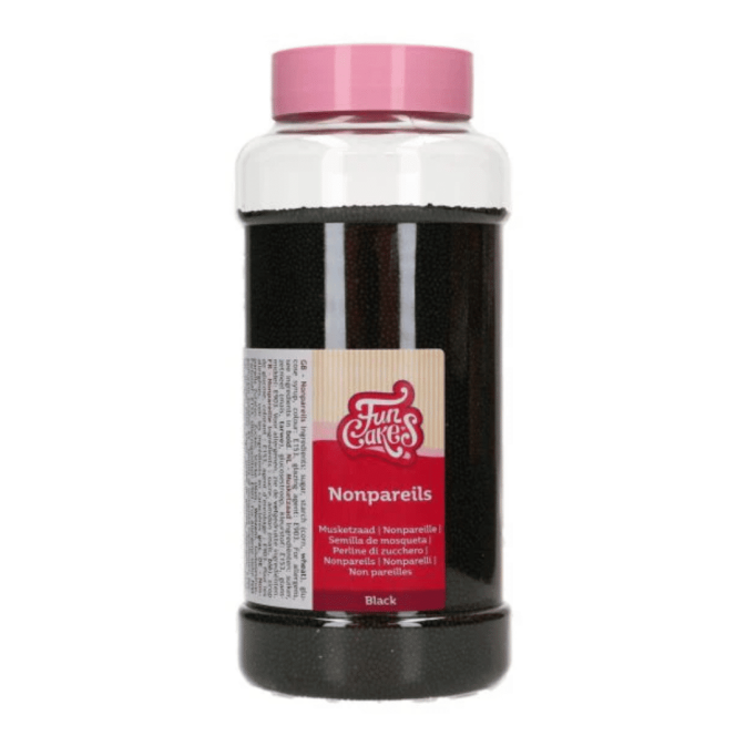 jar of mini black sugar pearls 1 mm - 800 gr