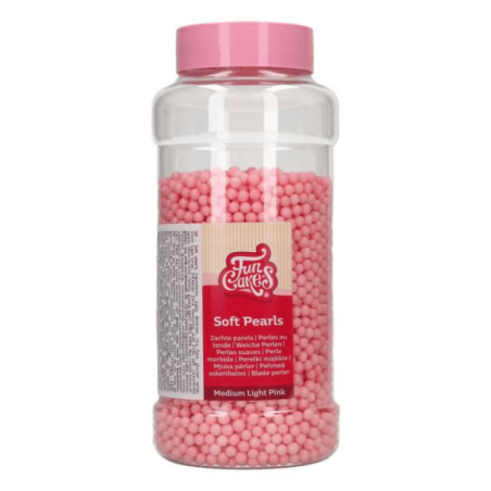 jar of pink sugar pearls 5 mm - 800 gr