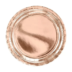 6 Rose Gold Flat Birthday Plates 23 cm