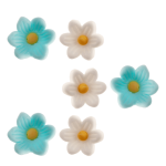 blue and white flowers