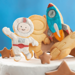 rocket and cosmonaut biscuit