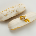 eclair with vanilla icing