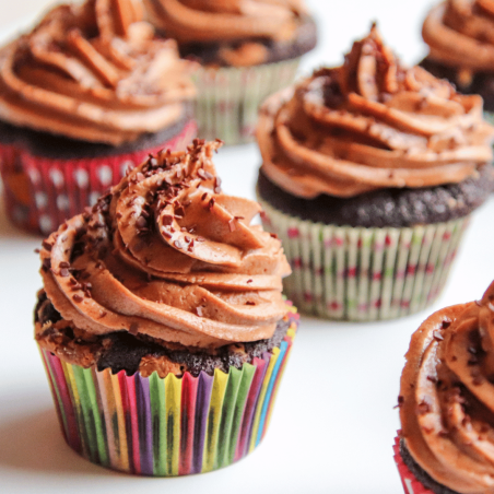 chocolate buttercream cupcake