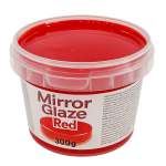 pot of red glitter mirror glaze