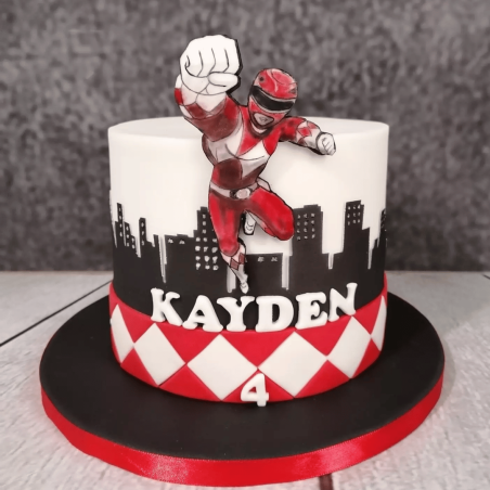 Power Rangers sugar paste cake