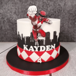 Power Rangers sugar paste cake