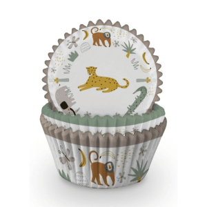 60 safari cupcake cases