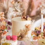 Wooden Heart Cake Topper | Decoration for wedding cakes, baptisms, etc.