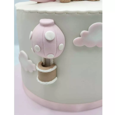 Hot air balloon modeling mold in sugar paste