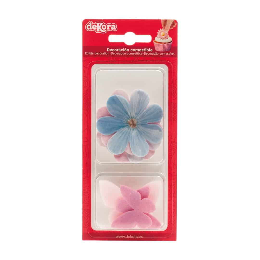 Edible flower & butterfly decorations
