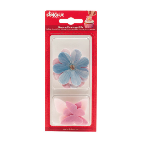 Edible flower & butterfly decorations