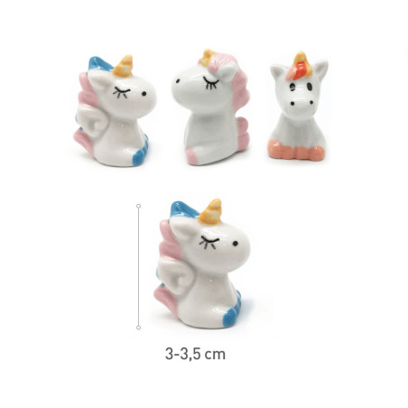 unicorn figurines - beans for king cake