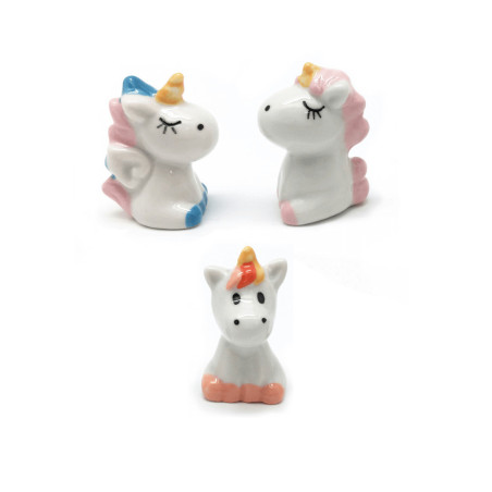 set of 3 unicorn figurines for cake