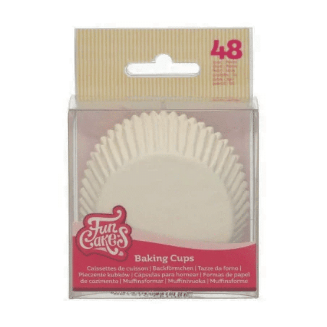 48 white cupcake cases