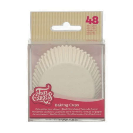 48 white cupcake cases