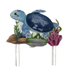 personalized turtle cake topper