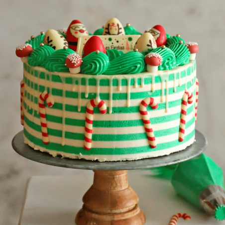 12 Chocolate Candy Cane | Christmas log decor