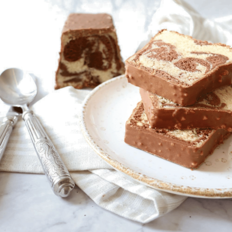 marble cake with milk rock icing scrapcooking