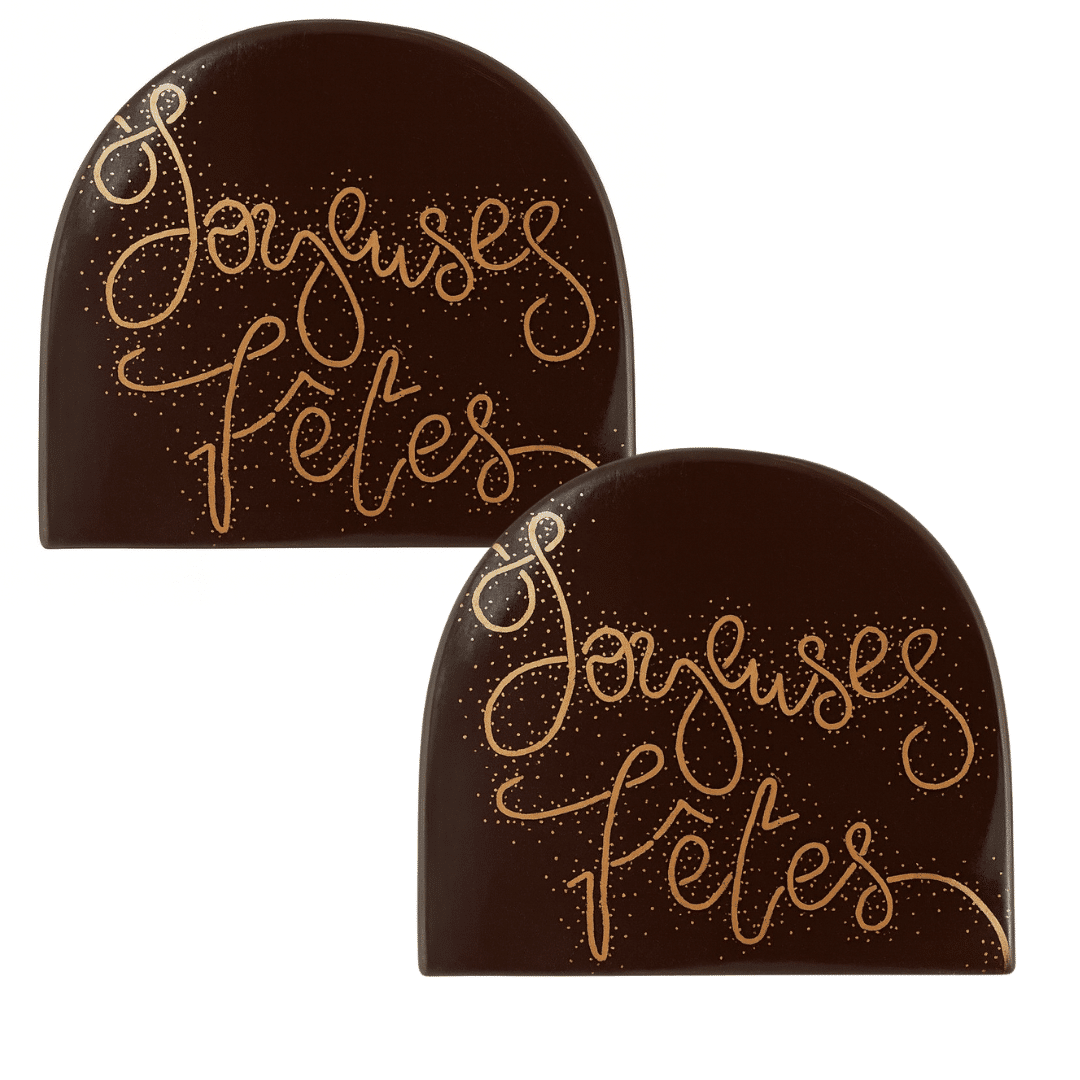 chocolate yule log toppers - set of 2