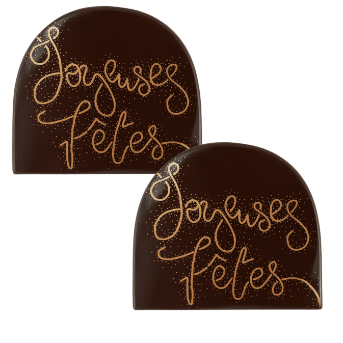 chocolate yule log toppers - set of 2