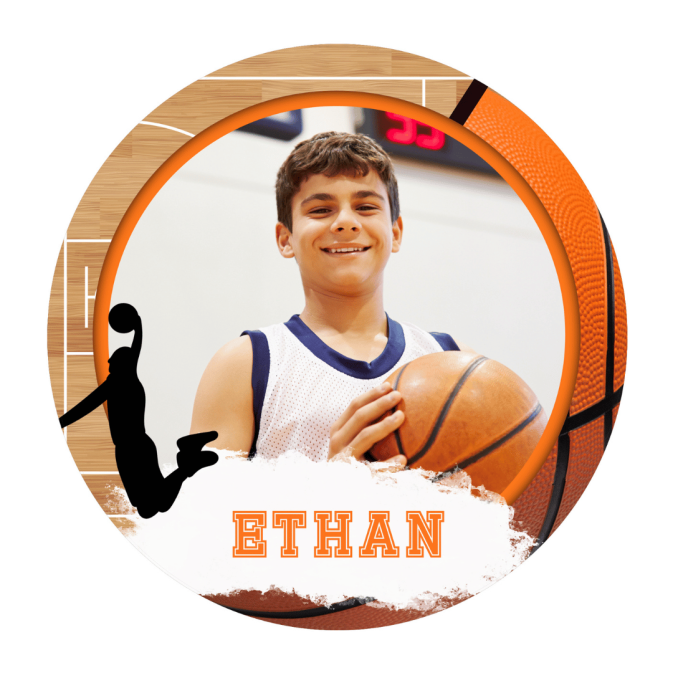 Customizable edible basketball disc