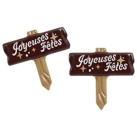 "Happy Holidays" sign in dark chocolate x2