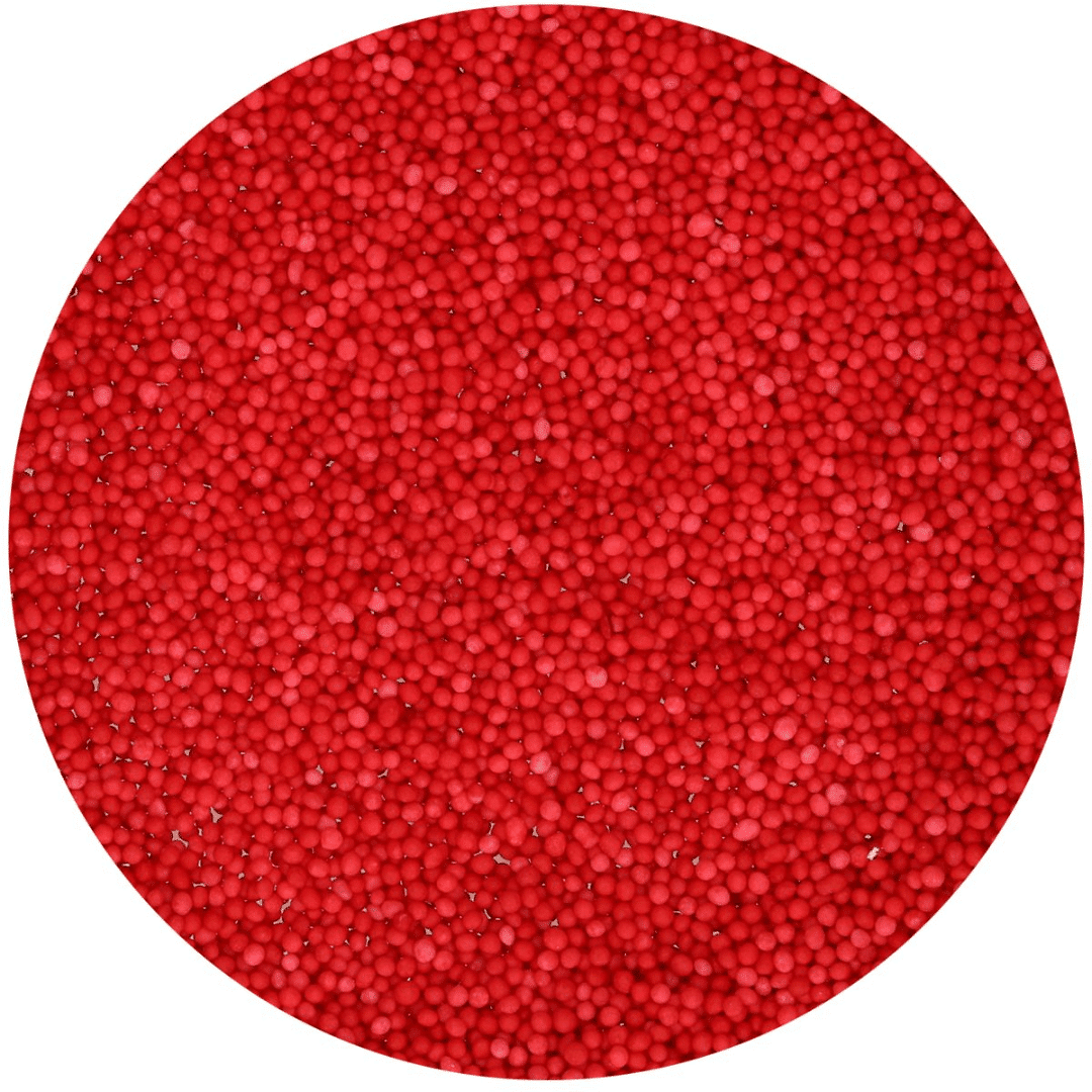 Mini red sugar pearls