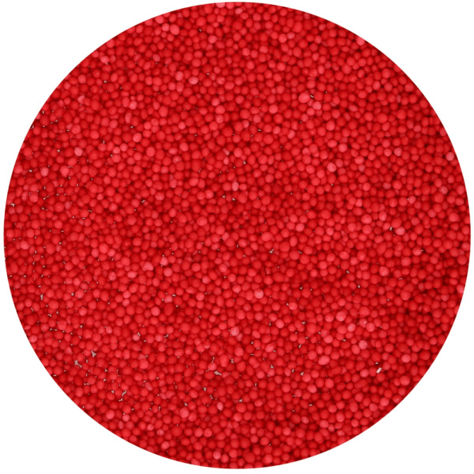 Mini red sugar pearls
