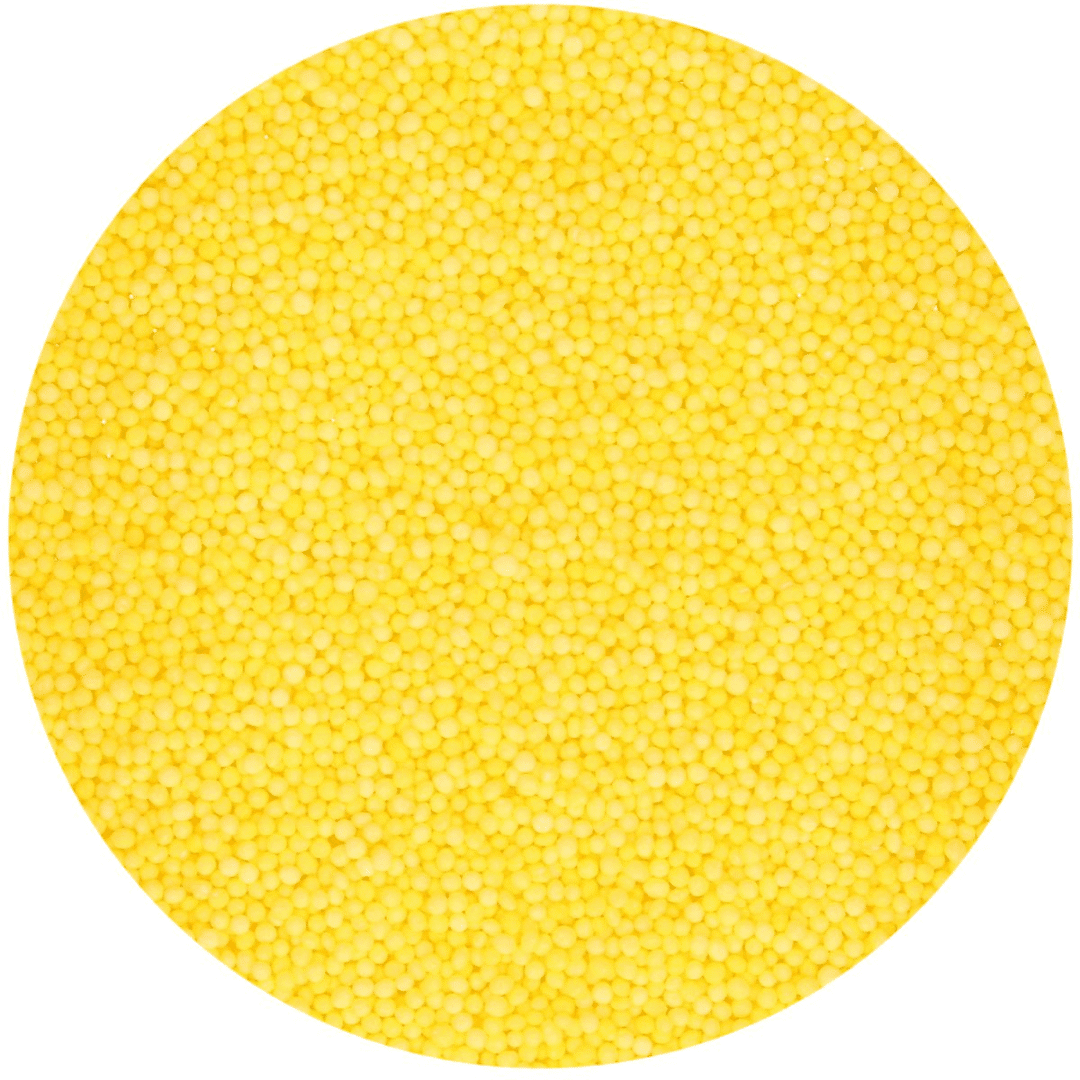 Mini yellow sugar pearls for funcakes