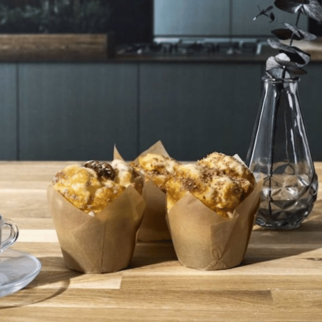24 caissettes à muffins tulipe en kraft - Lily Cook