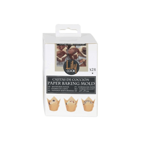 24 caissettes à muffins tulipe en kraft - Lily Cook