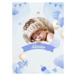 Personalized baby blue sugar leaf