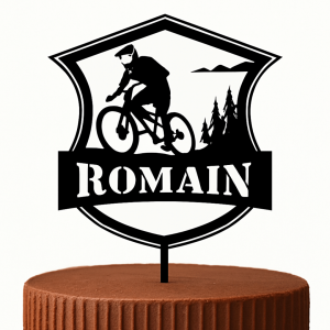 Cake topper Mountain bike fan to personalize - colors of your choice