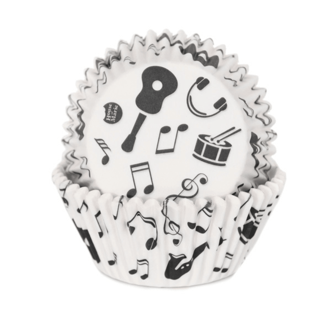 48 caissettes à cupcake en papier Musique - House of Marie
