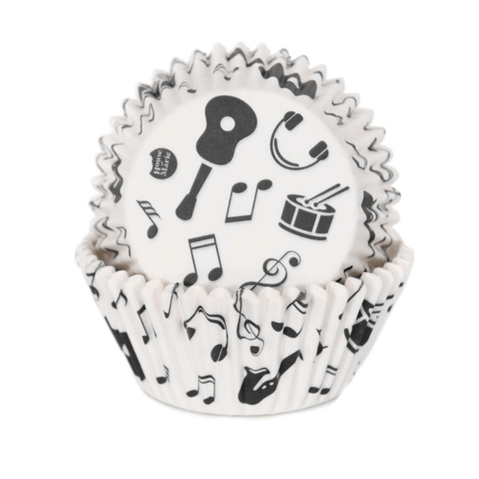 48 caissettes à cupcake en papier Musique - House of Marie