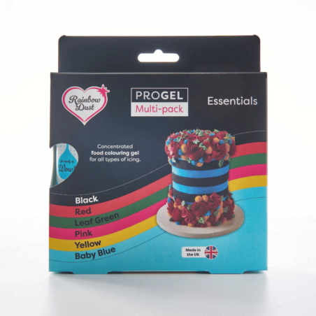 6 food colorings in progel tube