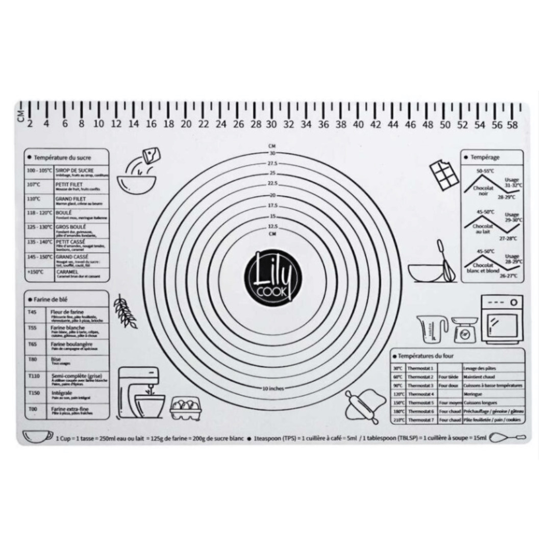 graduated non-stick baking mat 40x60 cm
